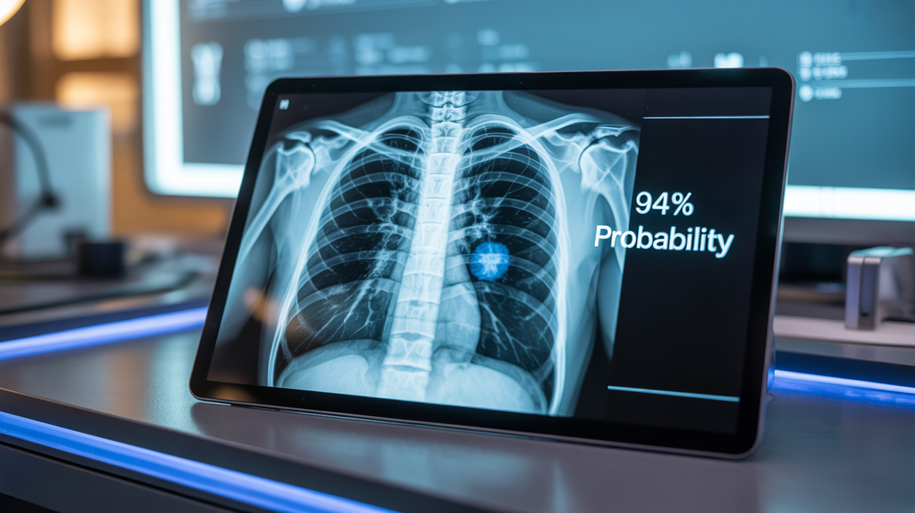 AI analyzing medical X-ray