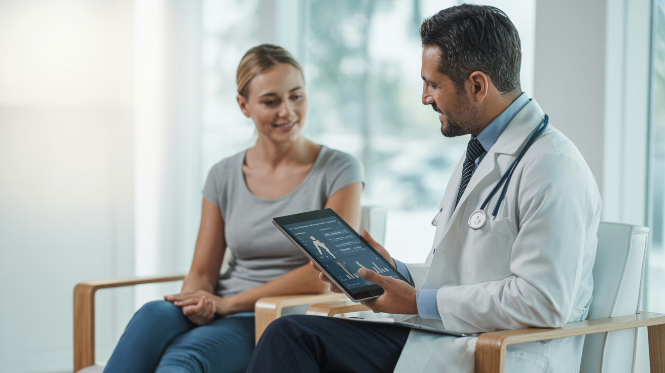 Doctor and patient consultation