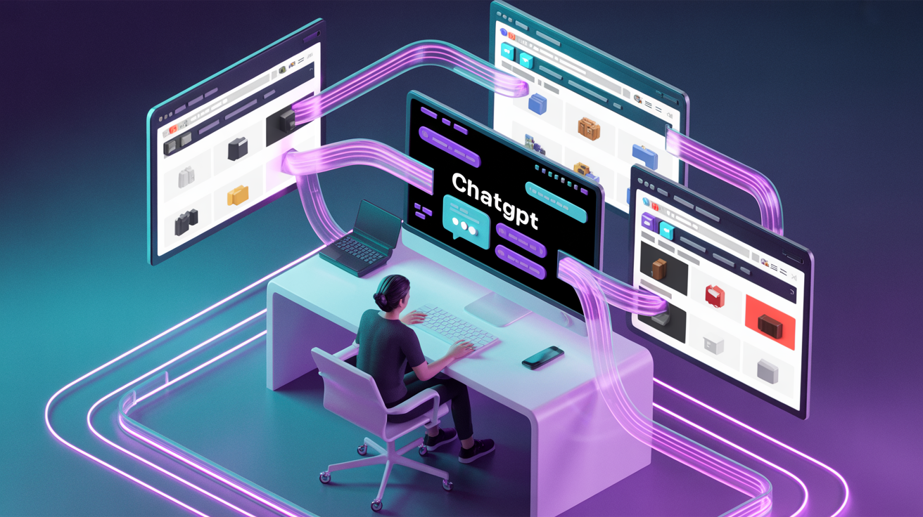 ChatGPT shopping hub connecting multiple sites