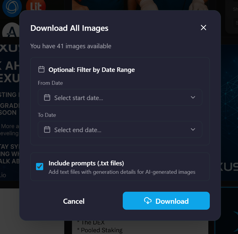 Batch Download Interface