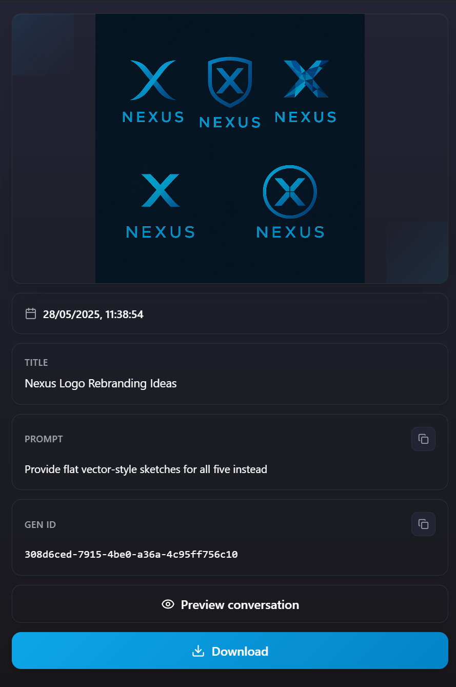 Image Preview with Metadata