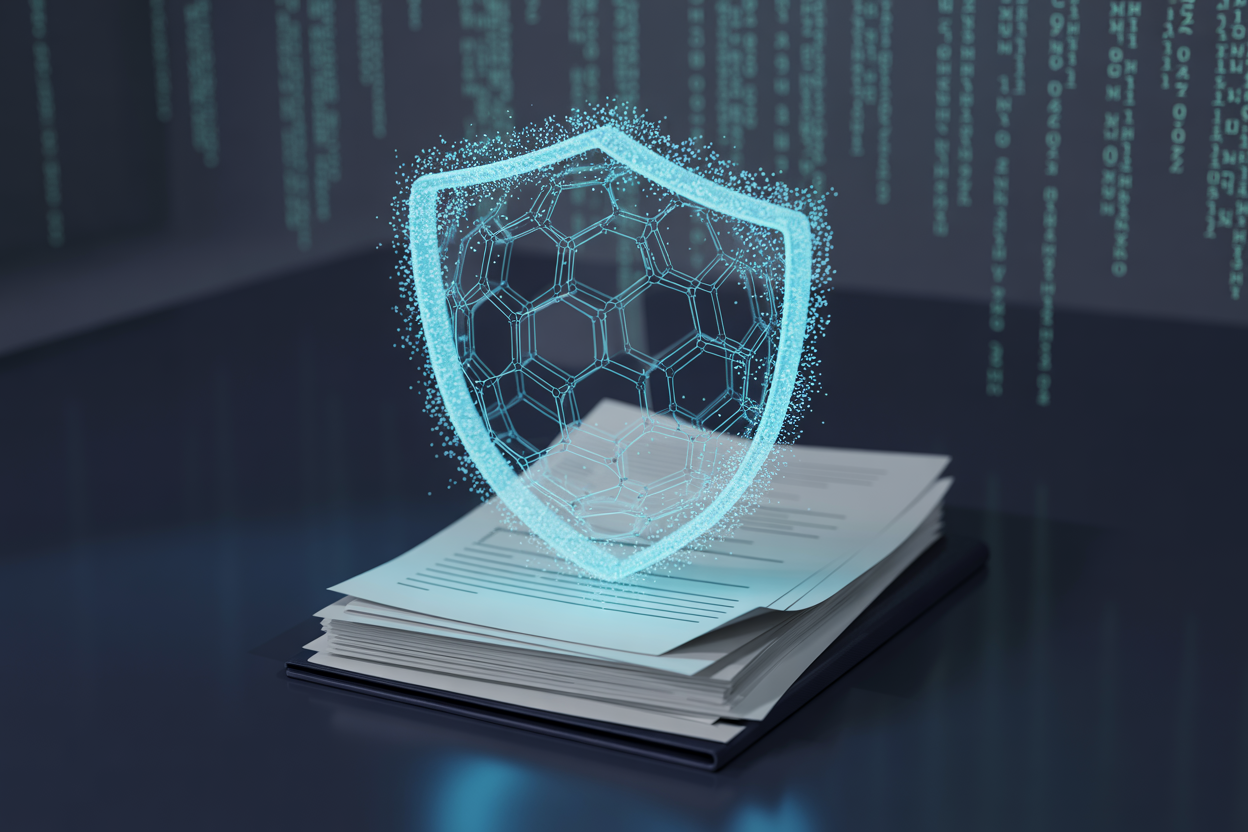 A digital shield protecting data from prying eyes