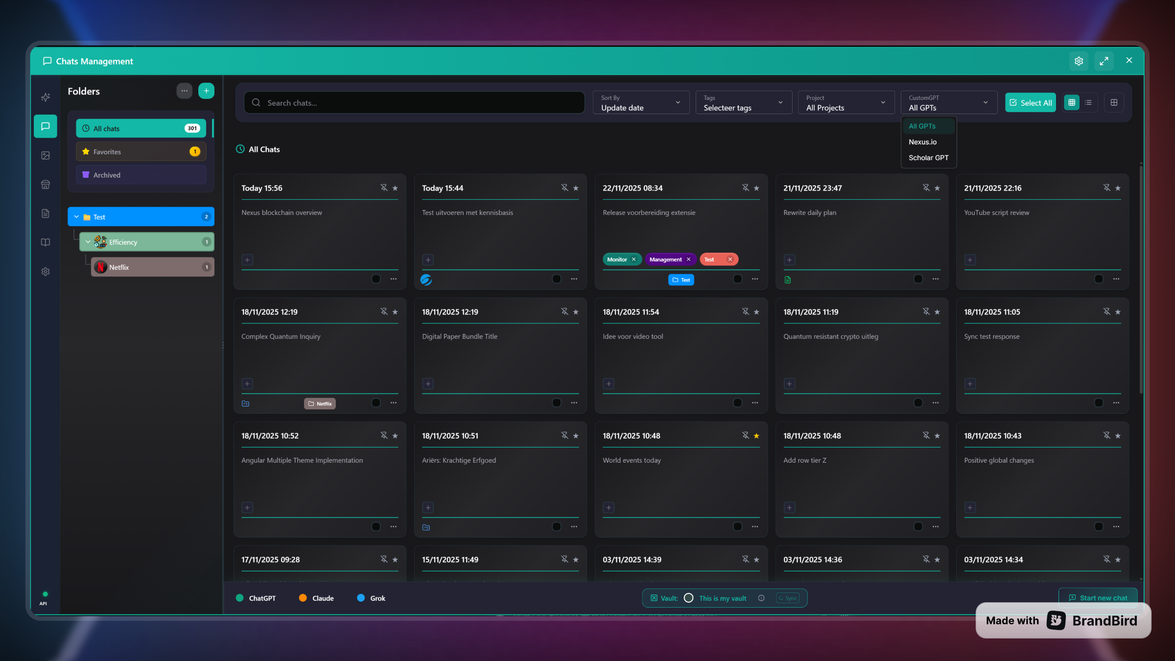 Structured prompt library interface