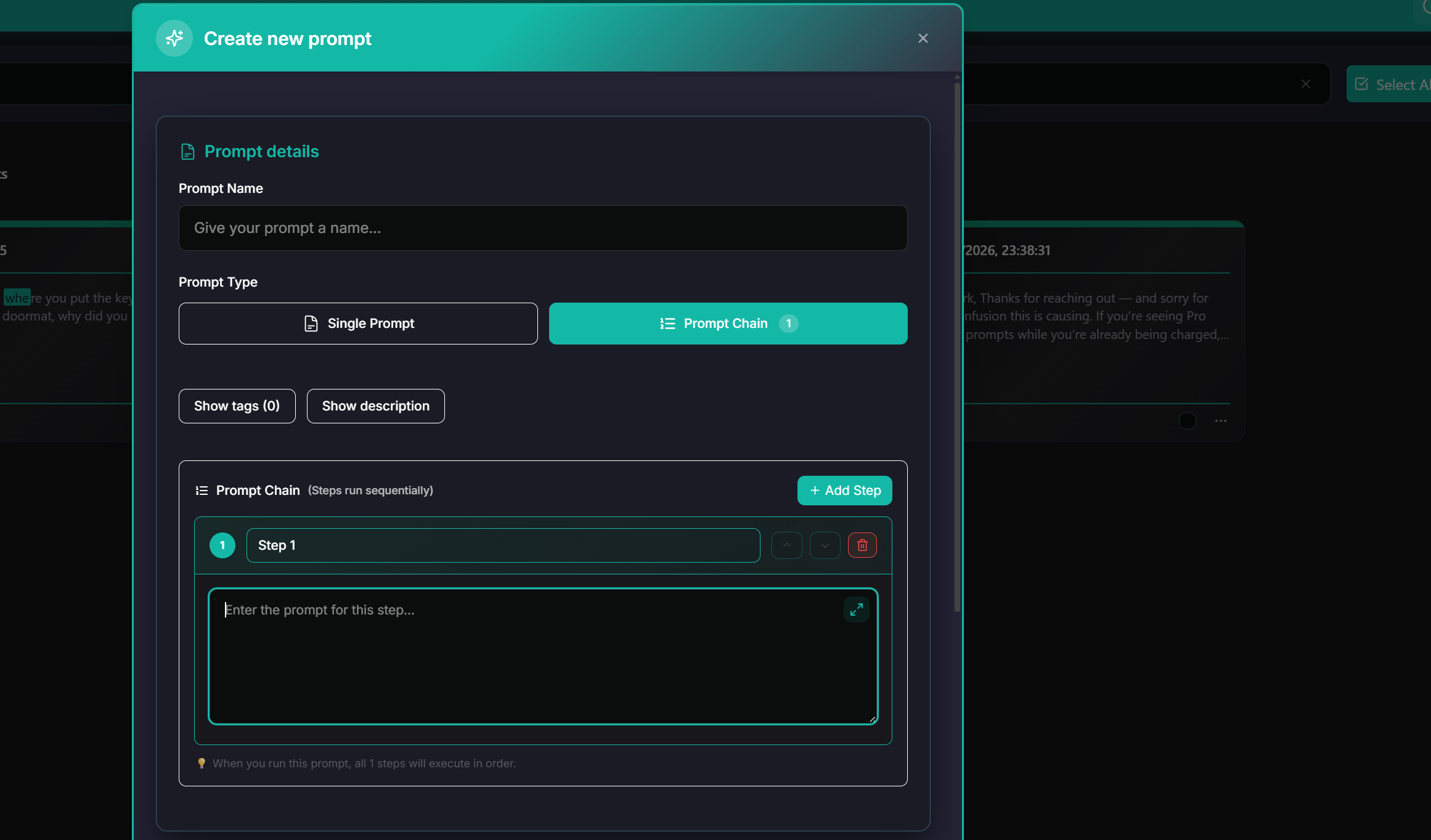 Chained Prompt Builder