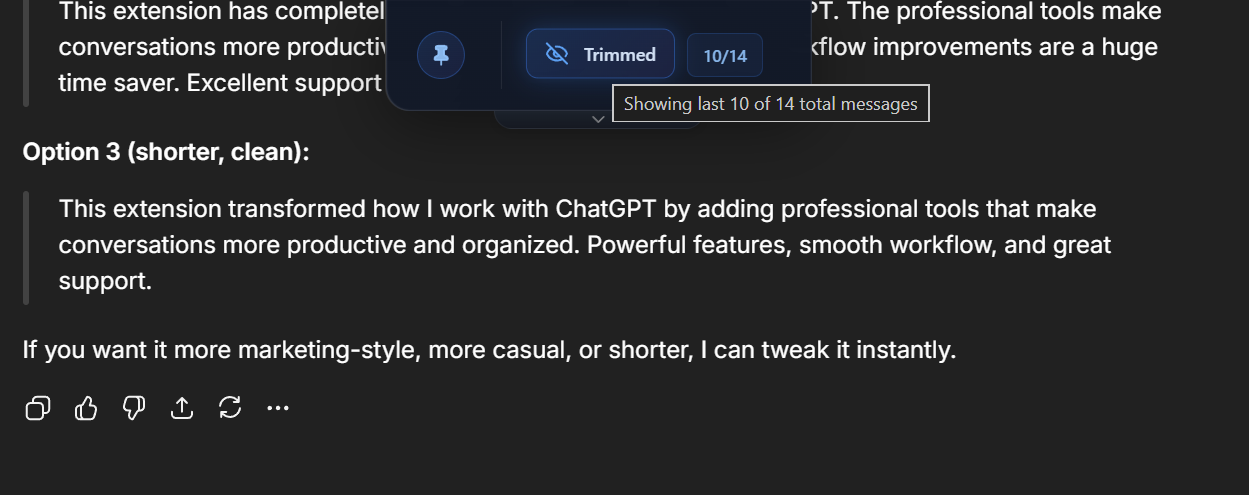 Smart Thread Hiding Toolbar