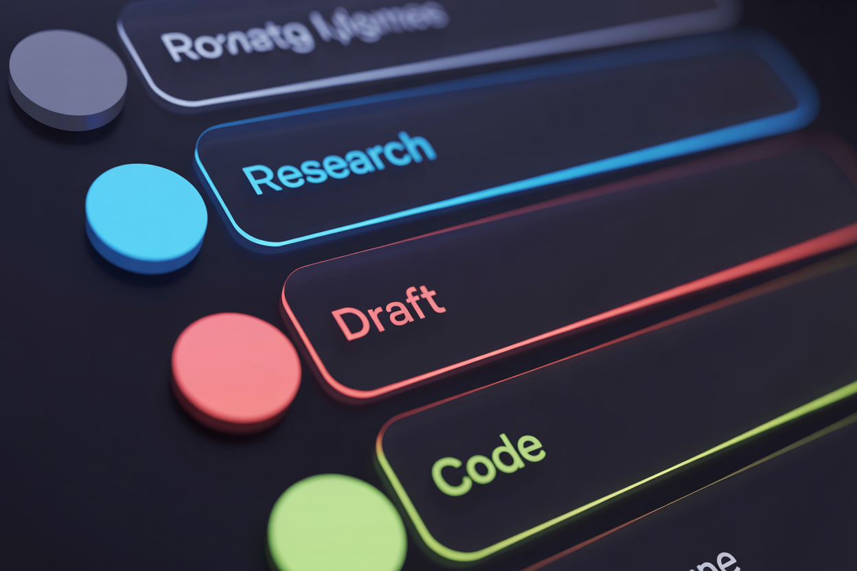 Visual showing a chat with multiple colored tags