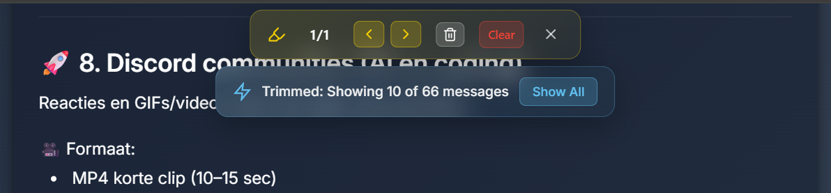 Trim Indicator Toolbar
